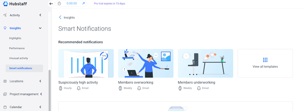 hubstaff smart notifications