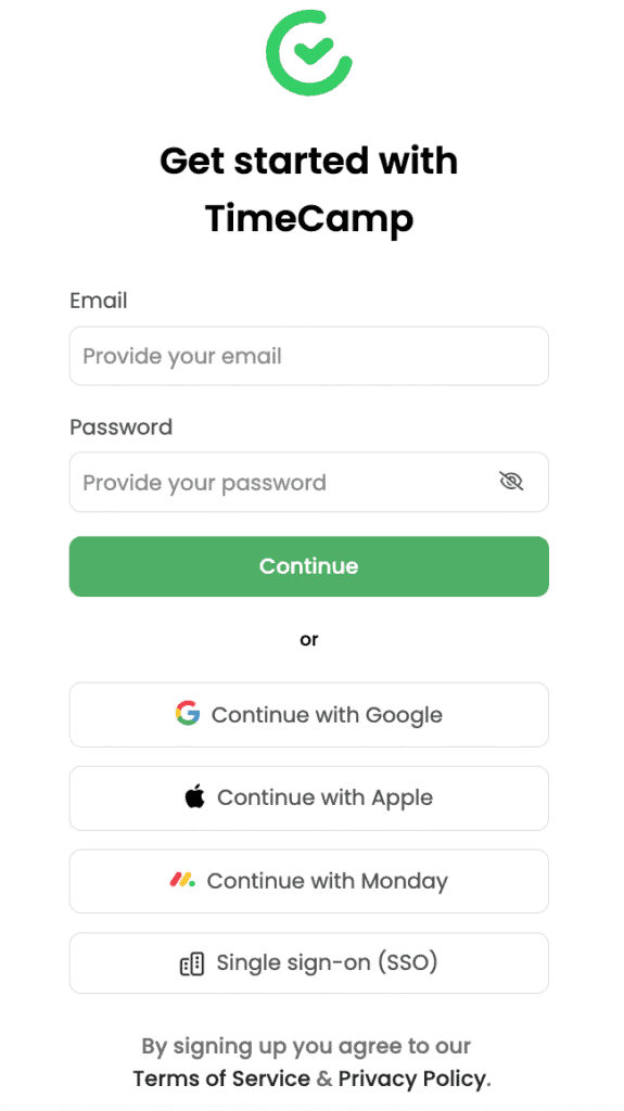 timecamp register