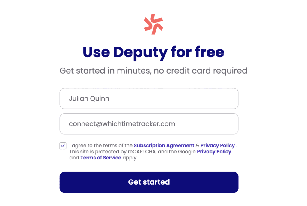 deputy signup for free